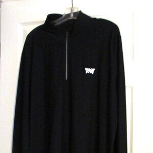 PXG Parsons Xtreme Golf Black Quarter Zip MESH Shirt  Size XL